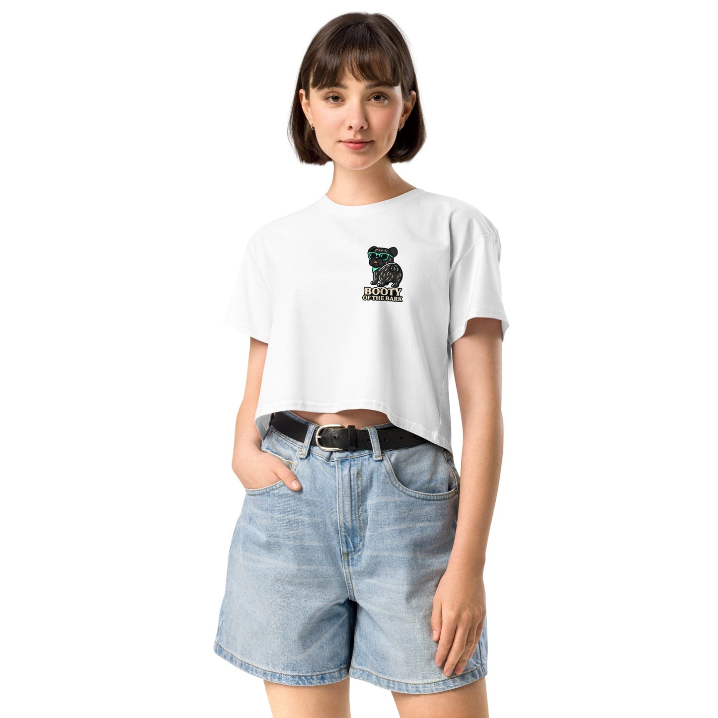 Lockeres Damen - Crop - Top - Mops Booty - Hundeo Shop