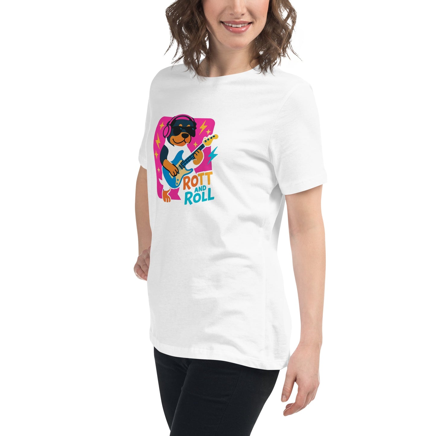 Lockeres Damen - T-Shirt - Rott and Roll - Hundeo Shop