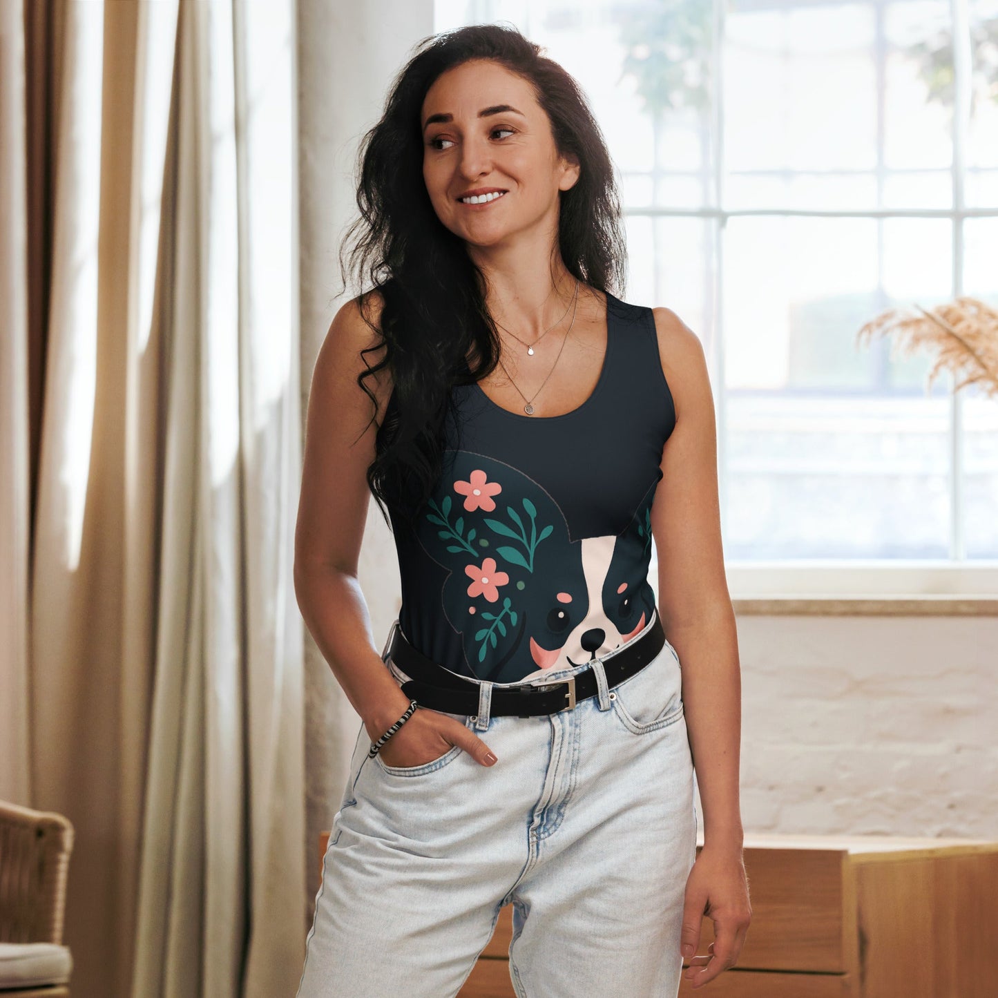 Sublimation - Cut - & - Sew - Tank - Top - Papillon - Motiv - Hundeo Shop