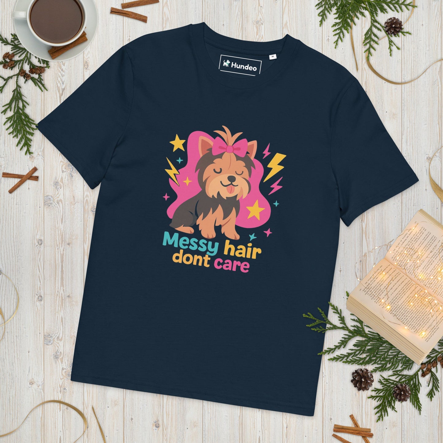 Unisex - Bio - Baumwoll - T-Shirt - Messy Hair - Hundeo Shop