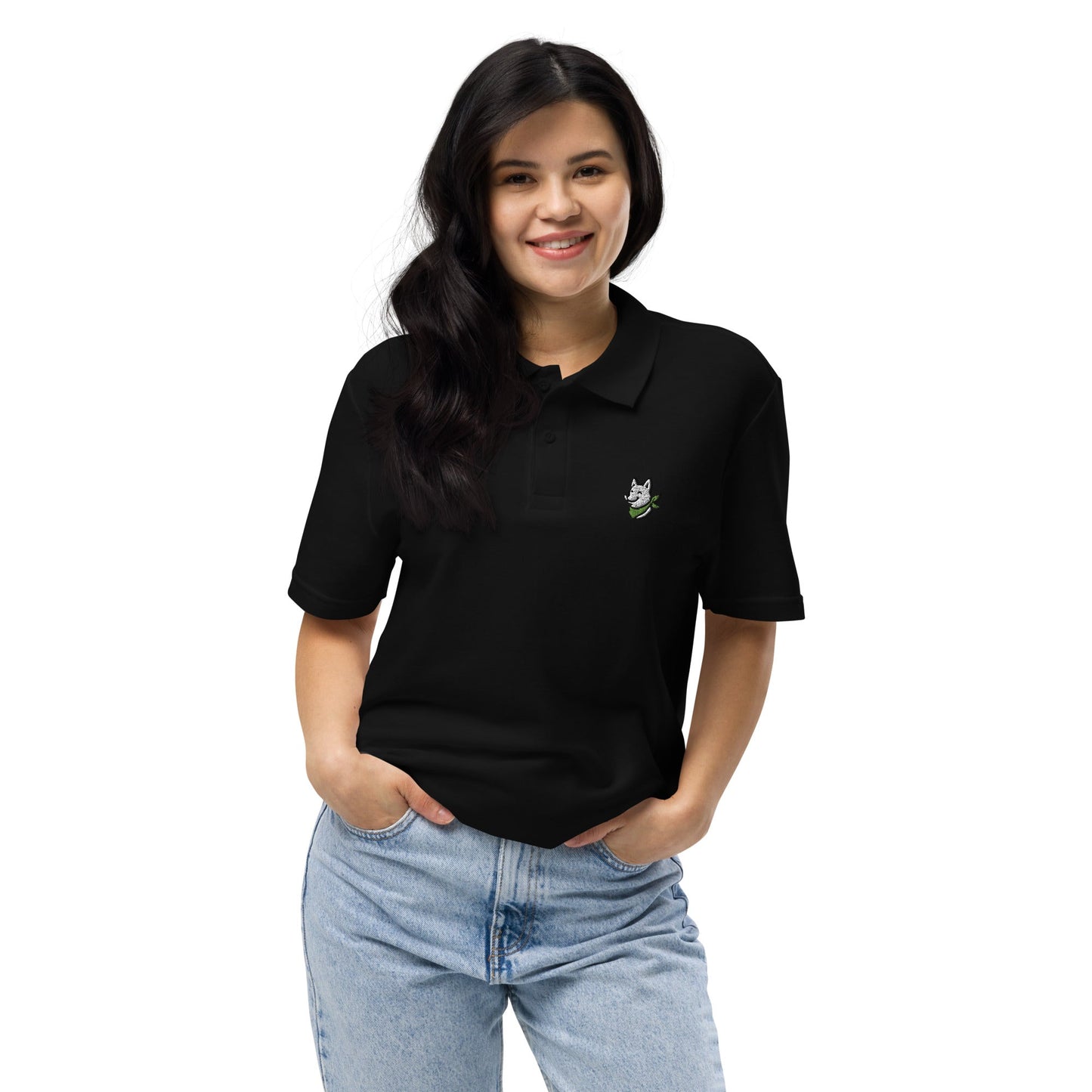 Unisex Piqué - Poloshirt - Hundeo Hund Stickerei - Hundeo Shop