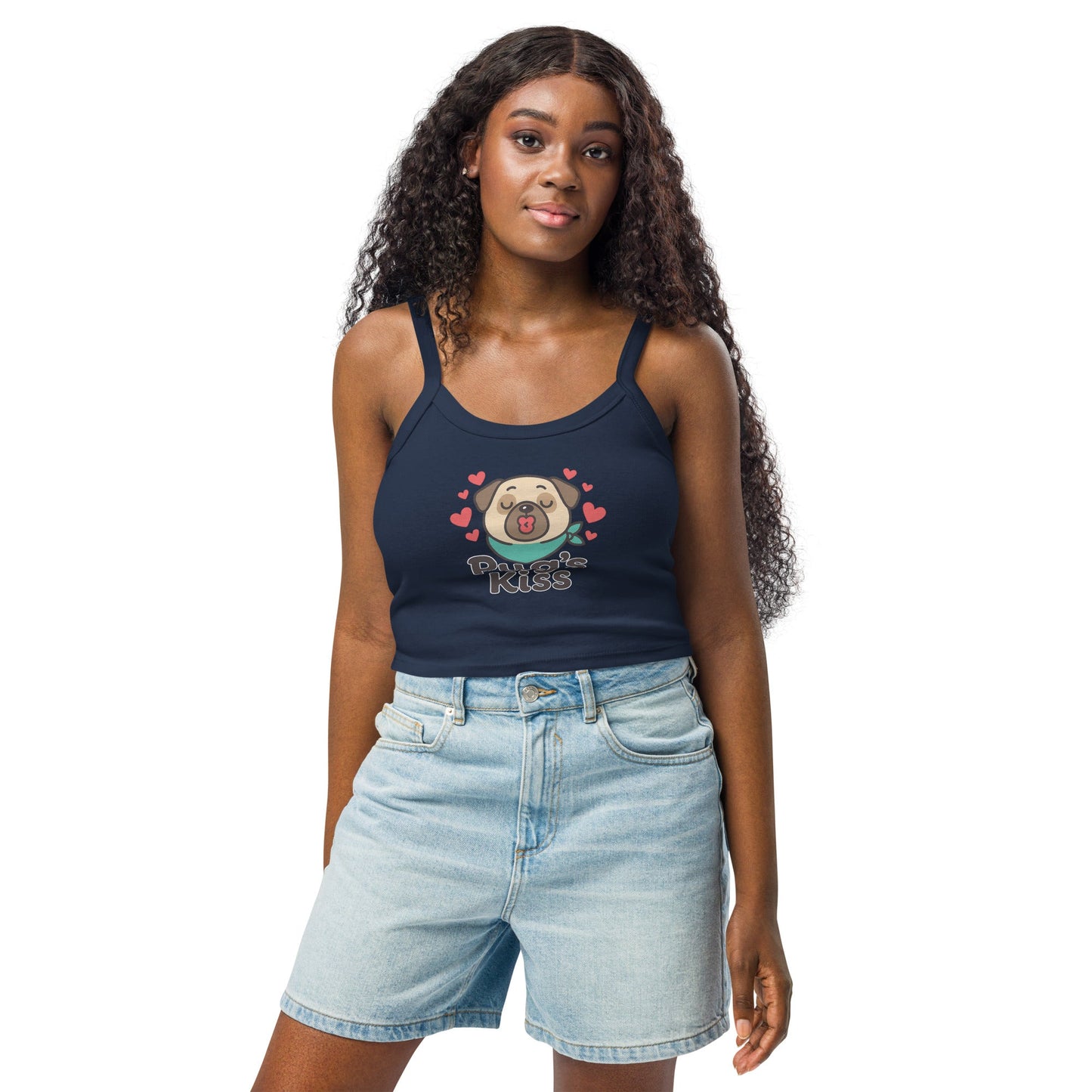 Damen Tanktop mit feiner Rippstruktur - Hundeo Shop