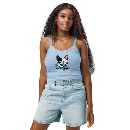 Damen Tanktop mit feiner Rippstruktur - Hundeo Shop