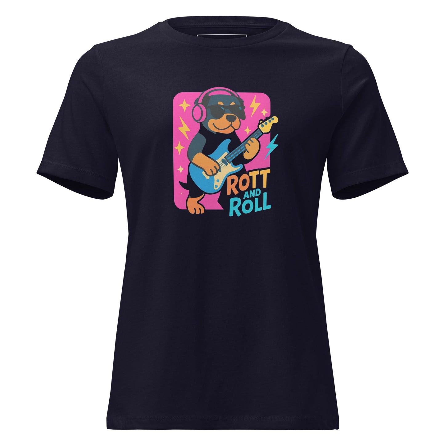 Lockeres Damen - T-Shirt - Rott and Roll - Hundeo Shop