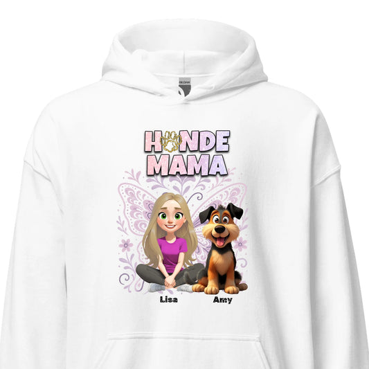 Personalisierter Hoodie ''Hundemama x Butterfly" - Hundeo Shop