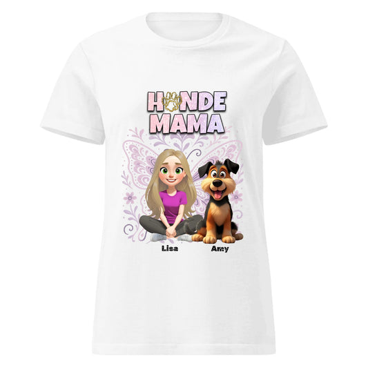Personalisiertes T-Shirt ''Hundemama x Butterfly" - Hundeo Shop